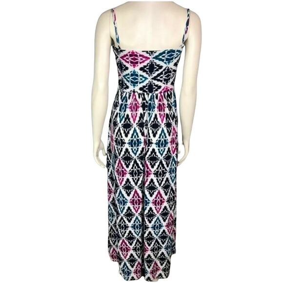 Ann Taylor sleeveless maxi dress size 2 Ivory tropical long - Picture 7 of 10